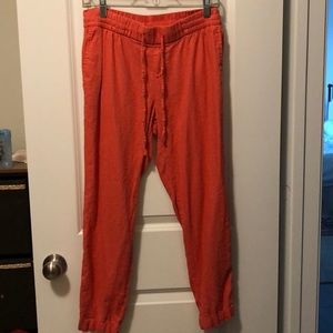 LINEN CROPPED PANTS